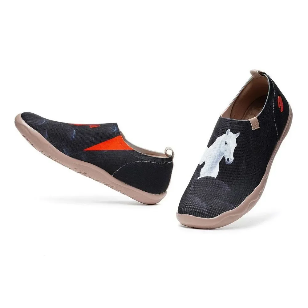 UIN Men's Walking Travel Shoes Canvas Comfort Sneaker (Sprit of the Horse)